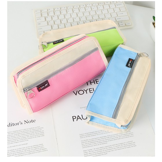 大容量双层多用途笔袋